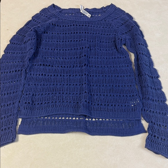 Aeropostale Sweaters - Aeropostale Blue Crochet Women's Sweater 🐯
